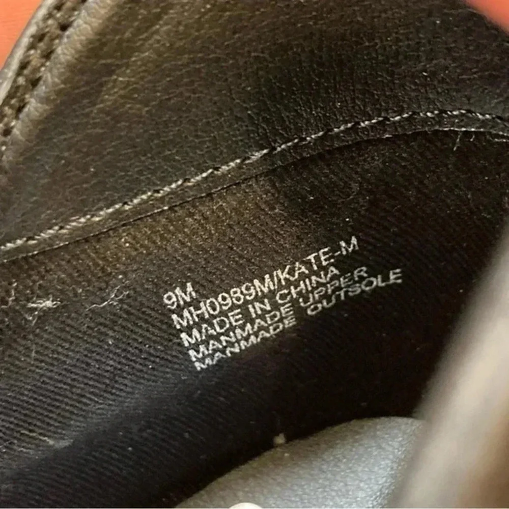 MIA Shoes Womens 9M Kate Platform Sneakers‎ Black Faux Leather Cut Out Casual